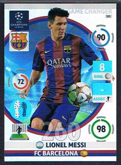 #325 Lionel Messi CL Adrenalyn XL 14/15 GAME CHANGER – Football Cards ...