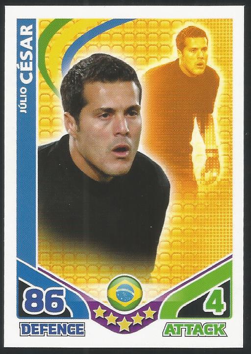 #23. JULIO CESAR (BRAZIL) WORLD CUP 2010 – Football Cards Direct