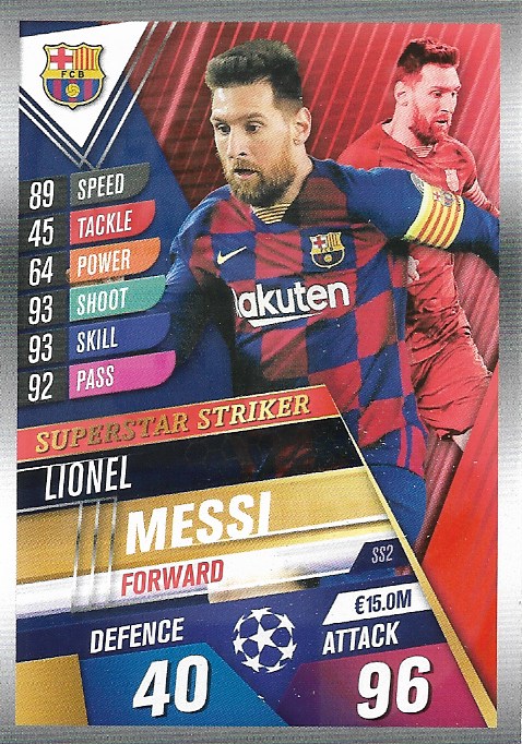 SS002 LIONEL MESSI (FC BARCELONA) SUPERSTAR STRIKERS MATCH ATTAX 101 2020 –  Football Cards Direct