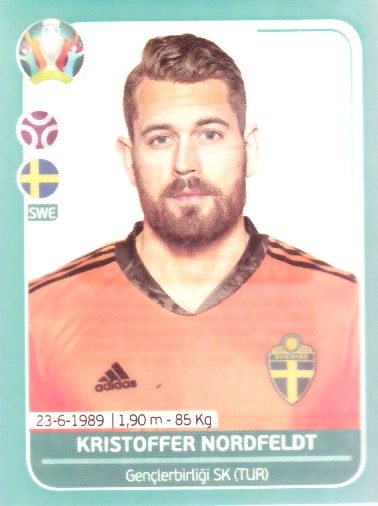 Swe9 Kristoffer Nordfeldt Sweden Euro 2020 Sticker Football Cards Direct