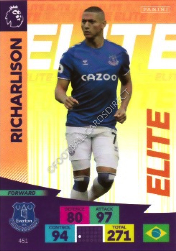 451 Richarlison Elite Everton Premier League Adrenalyn 2020 21 Football Cards Direct