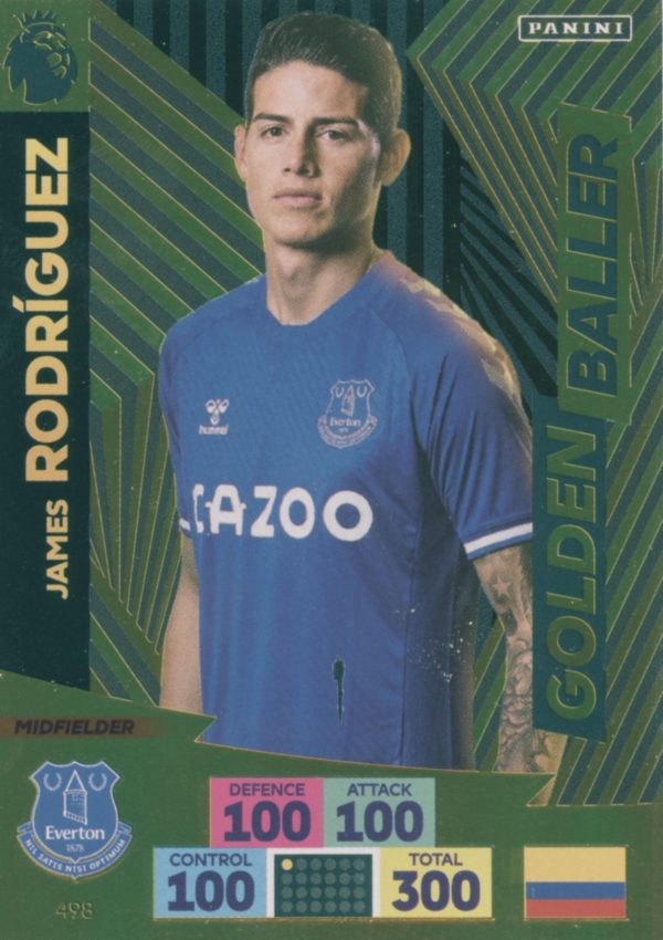 #498 JAMES RODRIGUEZ (EVERTON) GOLDEN BALLERS ADRENLYN PLUS 2020-2021