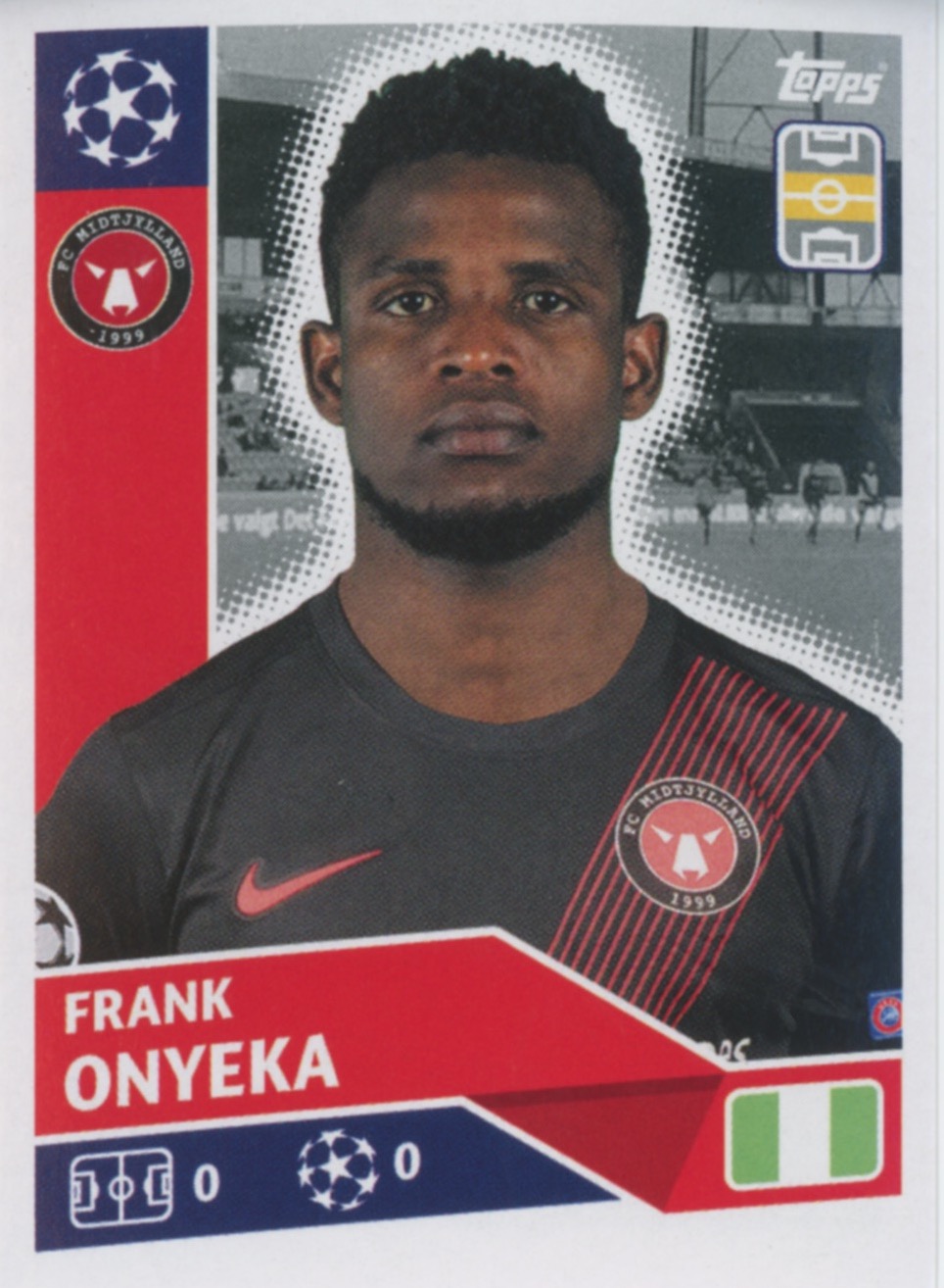 Pof058 Frank Onyeka Fc Midtjylland Champions League Stickers 2020 2021 Football Cards Direct