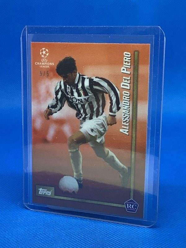 TOPPS LOST ROOKIE ALESSANDRO DEL PIERO JUVENTUS 5/5 PARALLEL