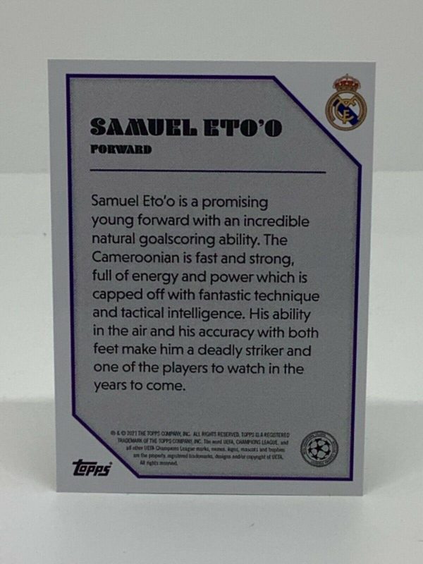 TOPPS LOST ROOKIE SAMUEL ETOO REAL MADRID - Image 2