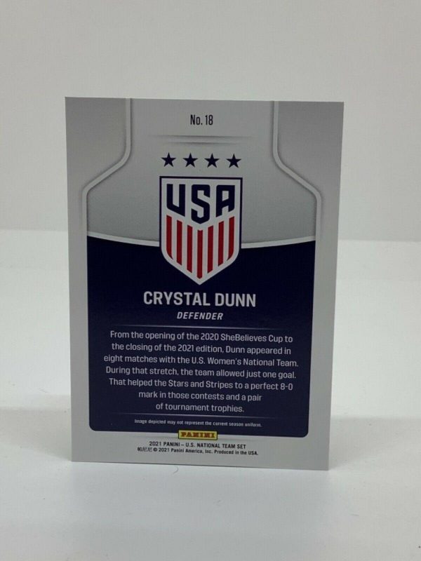 PANINI USA NATIONAL TEAM COLLECTION 2021 CRYSTAL DUNN #18 - Image 2