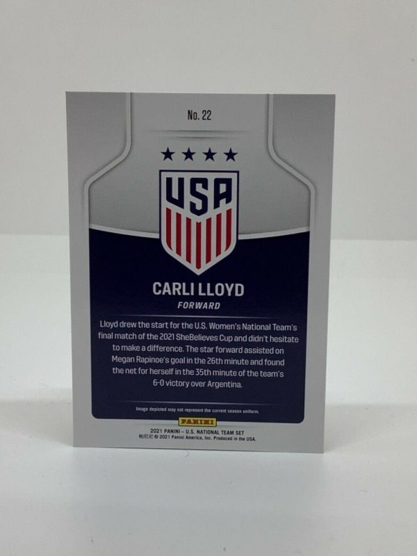 PANINI USA NATIONAL TEAM COLLECTION 2021 CARLI LLOYD #22 - Image 2