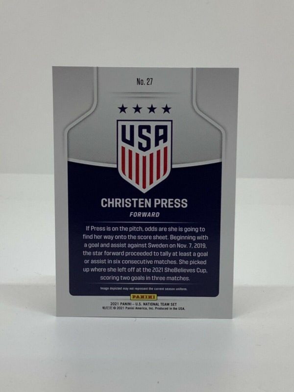 PANINI USA NATIONAL TEAM COLLECTION 2021 CHRISTEN PRESS #27 - Image 2