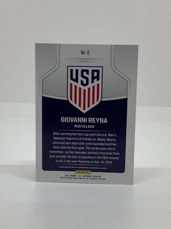 PANINI USA NATIONAL TEAM COLLECTION 2021 GIOVANNI REYNA #12 - Image 2