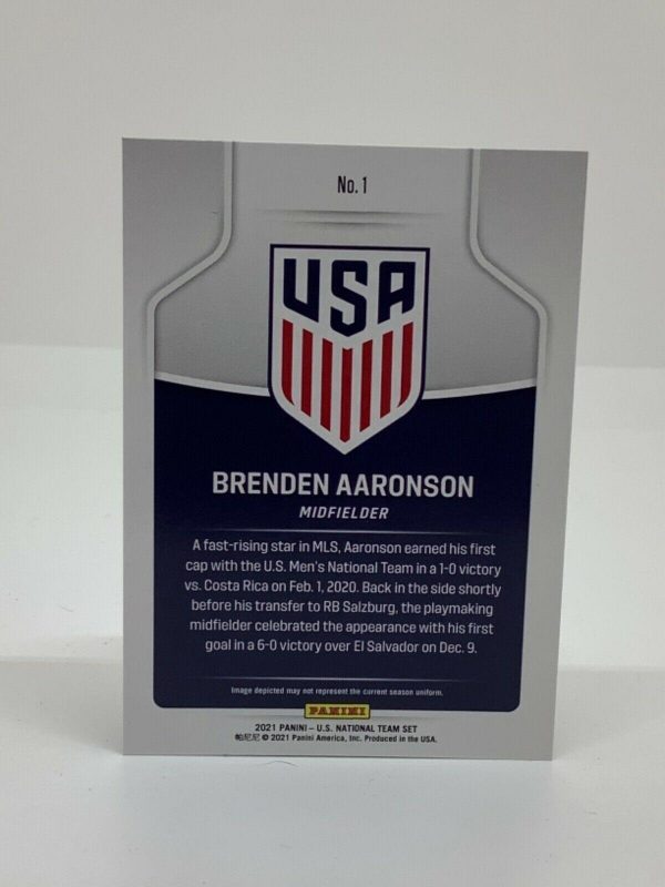 PANINI USA NATIONAL TEAM COLLECTION 2021 BRENDEN AARONSON #1 - Image 2