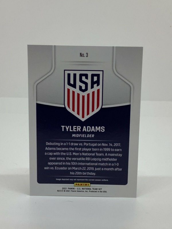 PANINI USA NATIONAL TEAM COLLECTION 2021 TYLER ADAMS #3 - Image 2