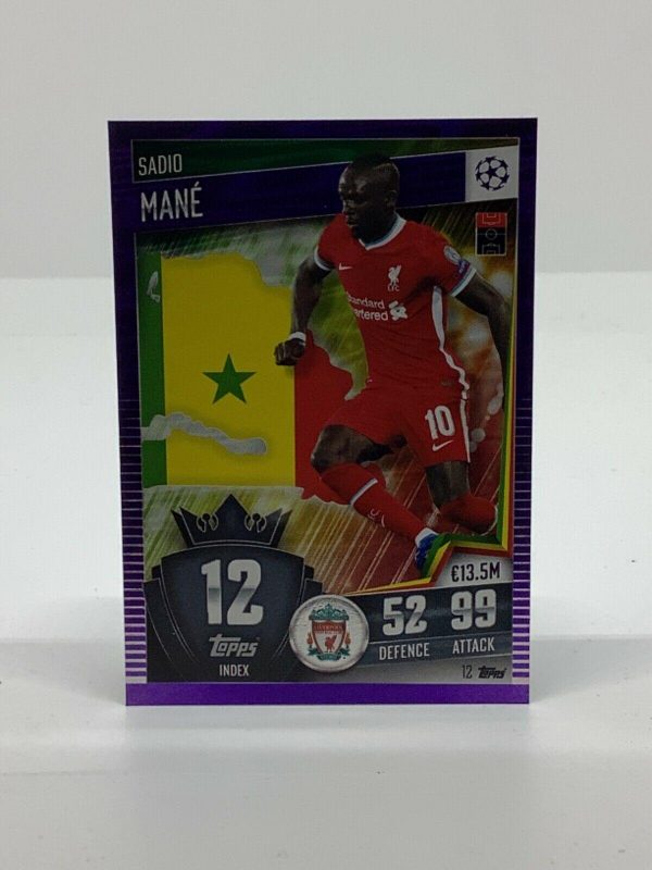 TOPPS MATCH ATTAX 101 2020-21 20/21 SADIO MANE LIVERPOOL PURPLE #012