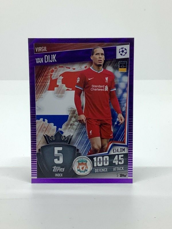 TOPPS MATCH ATTAX 101 2020-21 20/21 VIRGIL VAN DIJK LIVERPOOL PURPLE #05