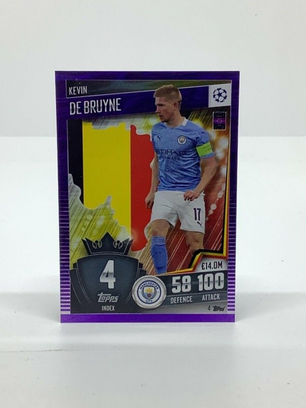 TOPPS MATCH ATTAX 101 2020-21 20/21 KEVIN DE BRUYNE MANCHESTER CITY PURPLE #04