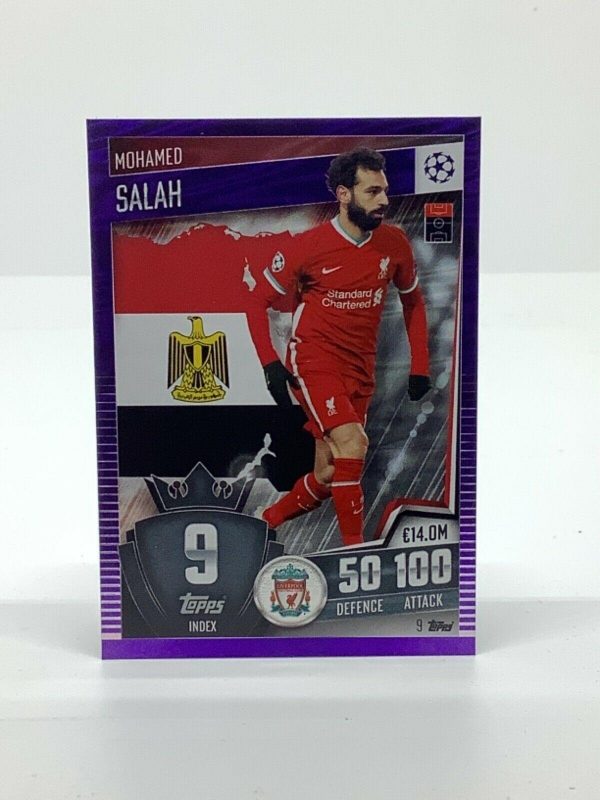 TOPPS MATCH ATTAX 101 2020-21 20/21 MOHAMED SALAH LIVERPOOL PURPLE #09