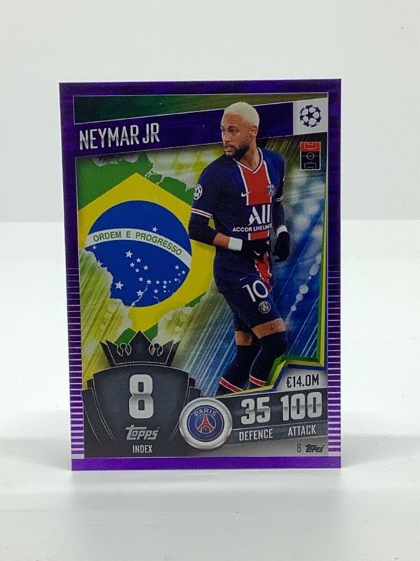 TOPPS MATCH ATTAX 101 2020-21 20/21 NEYMAR JR PARIS ST. GERMAIN PURPLE #08