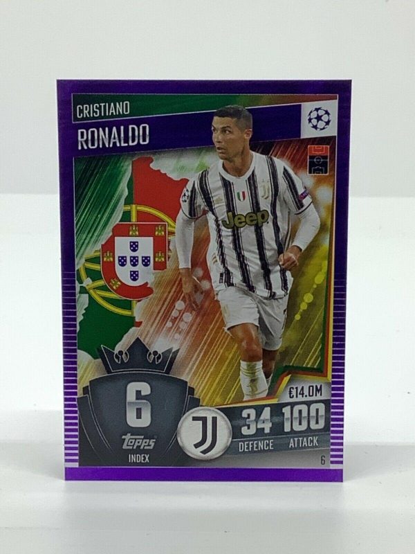 TOPPS MATCH ATTAX 101 2020-21 20/21 CRISTIANO RONALDO JUVENTUS PURPLE #06