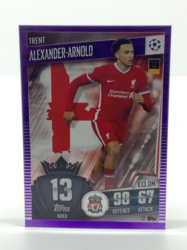 TOPPS MATCH ATTAX 101 2020-21 20/21 TRENT ALEXANDER-ARNOLD LIVERPOOL PURPLE #013