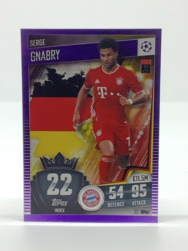 TOPPS MATCH ATTAX 101 2020-21 20/21 SERGE GNABRY BAYERN MUNICH PURPLE #022