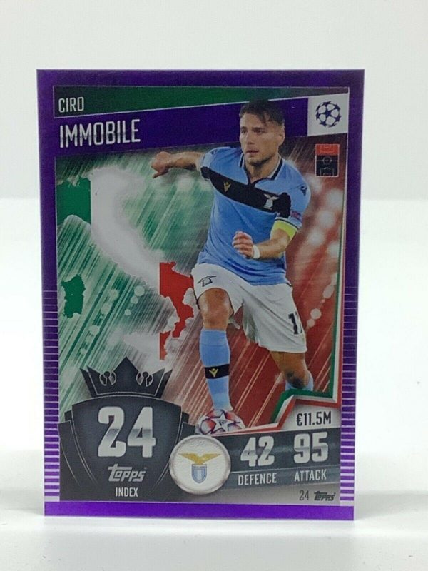 TOPPS MATCH ATTAX 101 2020-21 20/21 CIRO IMMOBILE LAZIO PURPLE #024