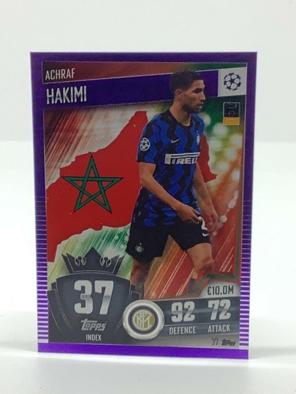 TOPPS MATCH ATTAX 101 2020-21 20/21 ACHRAF HAKIMI INTER MILAN PURPLE #037