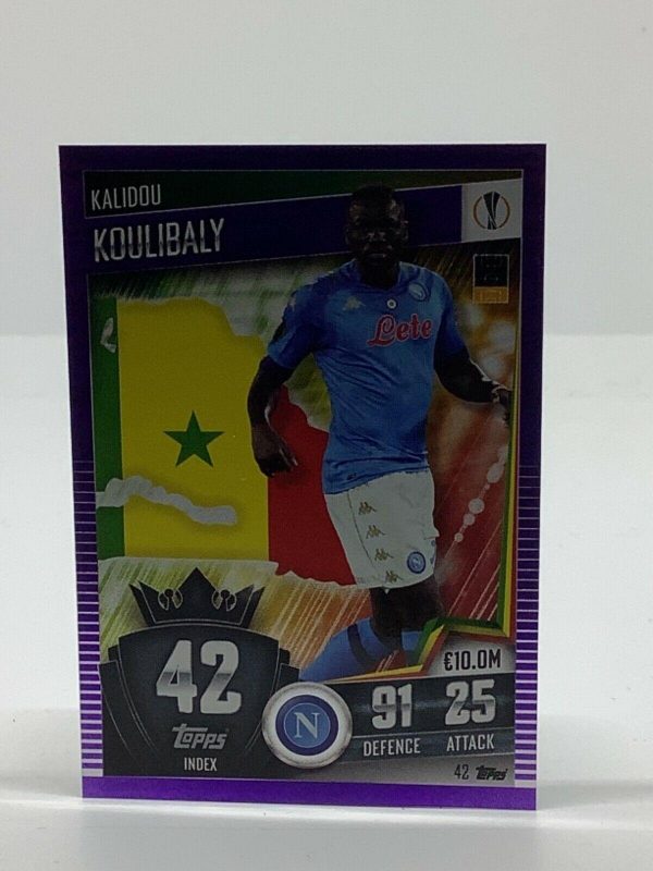 TOPPS MATCH ATTAX 101 2020-21 20/21 KALIDOU KOULIBALY NAPOLI PURPLE #042