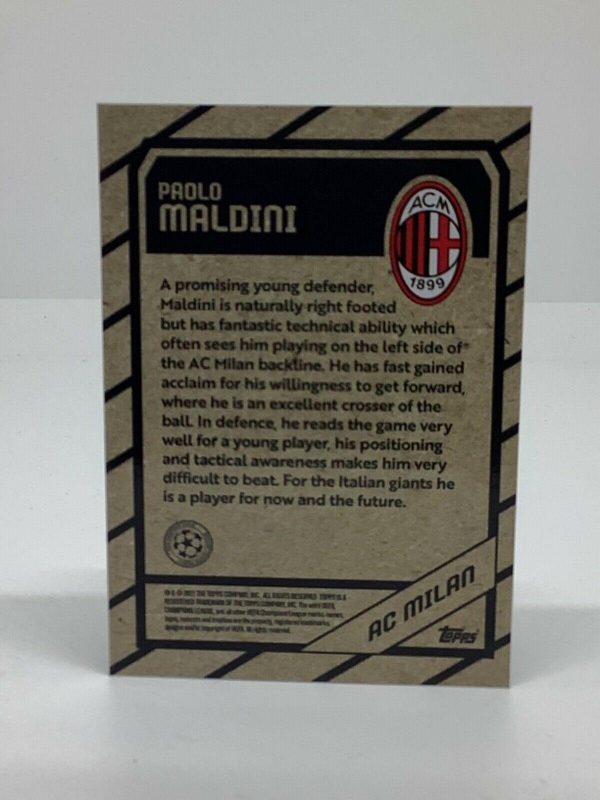 TOPPS LOST ROOKIE PAULO MALDINI AC MILAN - Image 2