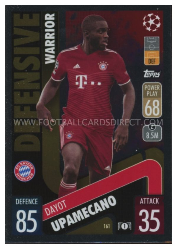 #161   DAYOT UPAMECANO (FC BAYERN MUNCHEN) BASE CARD MATCH ATTAX 2021-2022