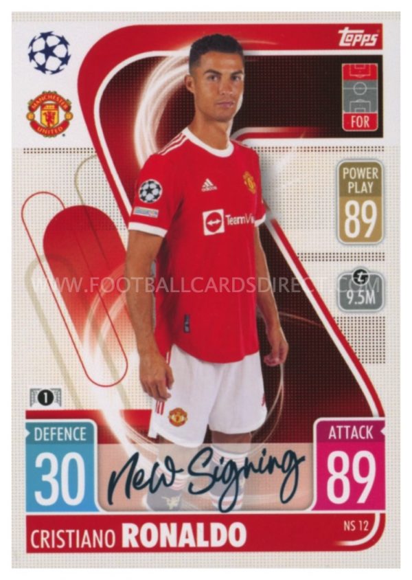 #NS012 CRISTIANO RONALDO (MANCHESTER UNITED) NEW SIGNING MATCH ATTAX ...